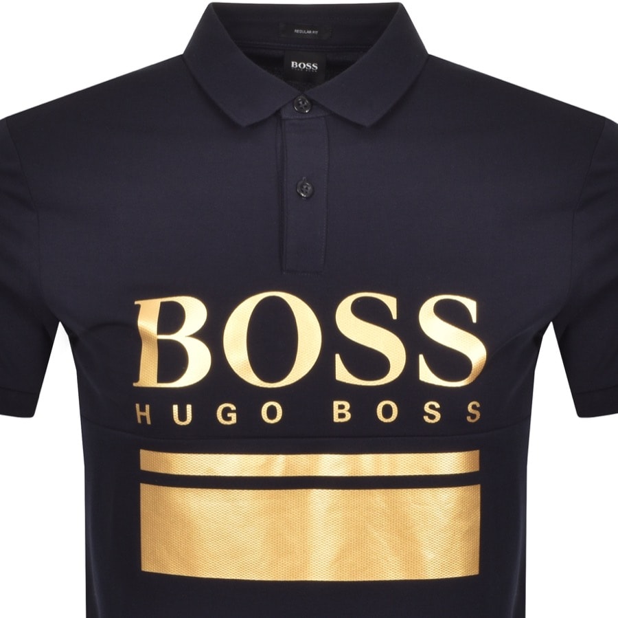 Alternative Image for ProductBOSS Pavel Logo Polo T Shirt Navy2